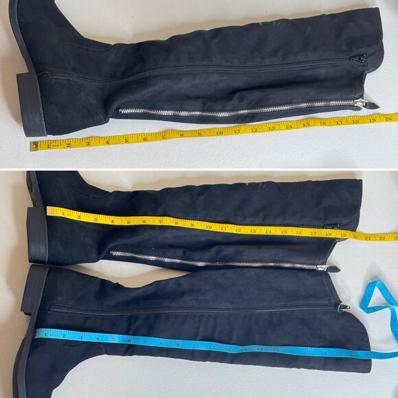 Macy's Style & Co Flawed Hayley Over-The-Knee Faux Suede Zip Boots Size 6 - Picture 15 of 16